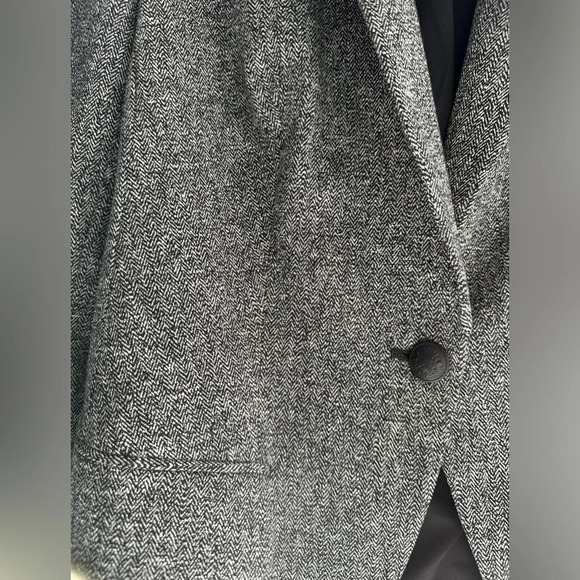 Express Black Gray Pattern Blazer |MP - Picture 2 of 4